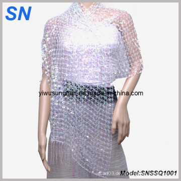 Sequined Paillette Frauen Abend Wrap Schal